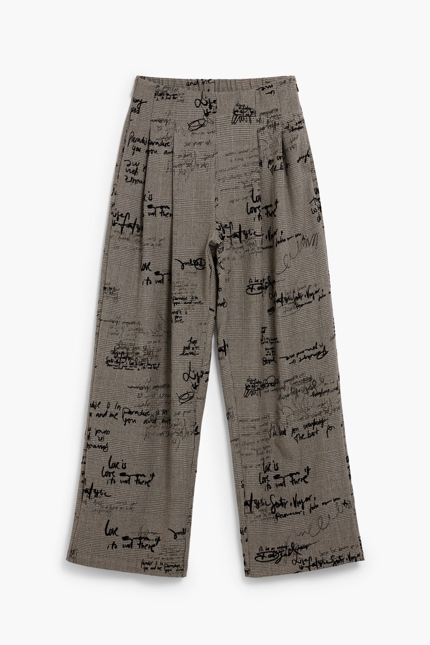 Desigual Checked Lettering Trousers
