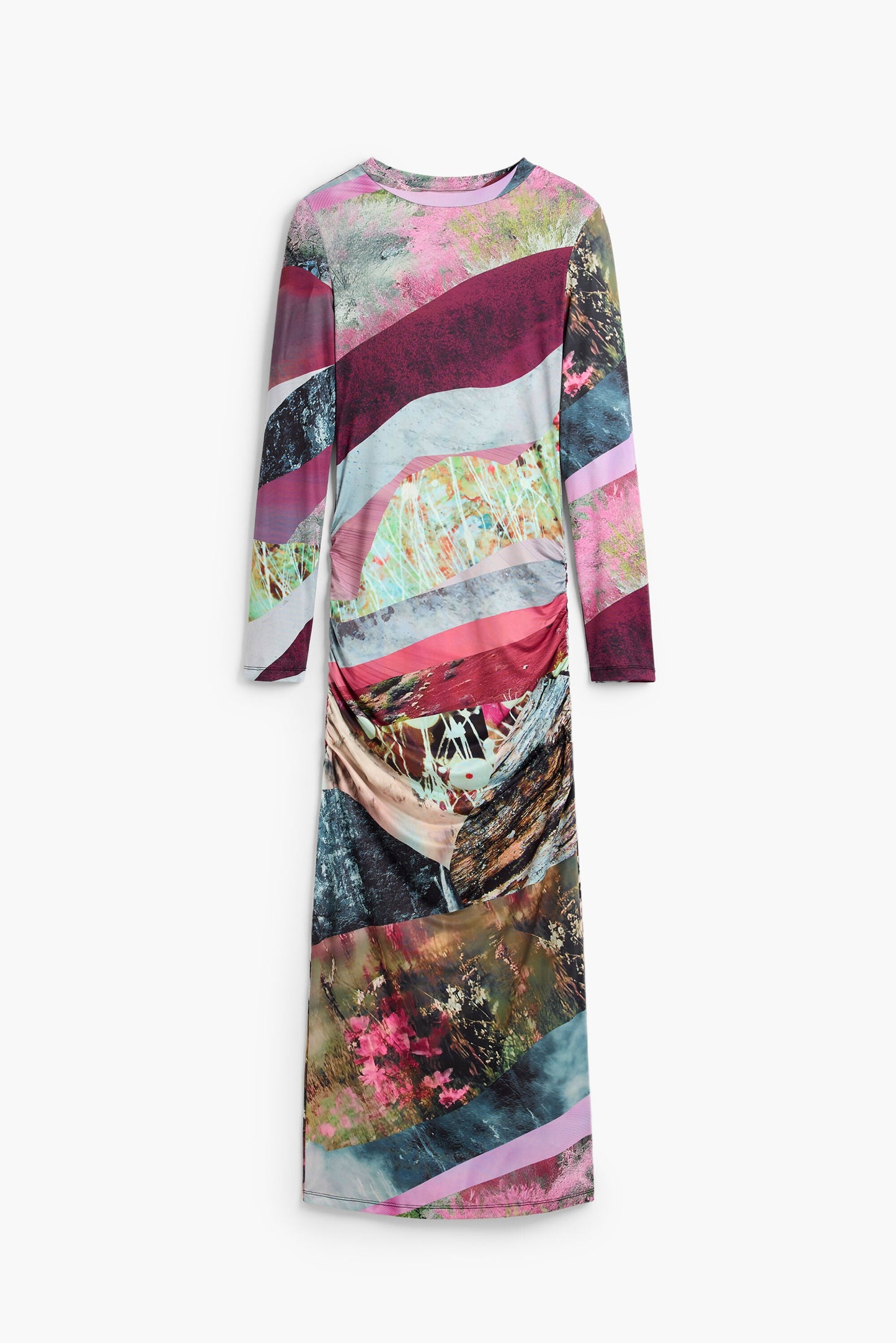 Desigual Long Sleeved Tutti Fruiti Print Dress