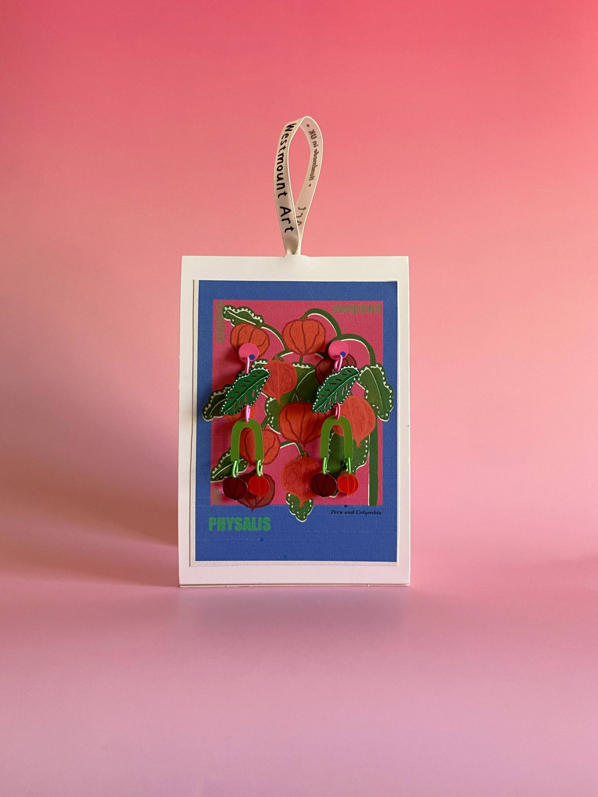 Botanical Wearable Earrings: Physalis