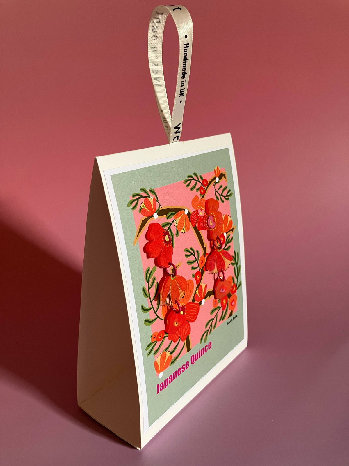 Botanical Wearable Earrings:Japanese Quince