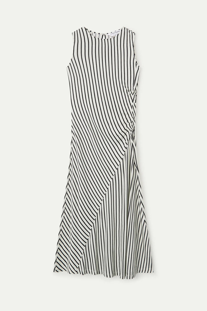 Compania Fantastică Black & White Striped Jersey Dress