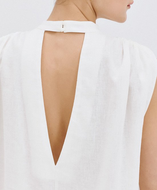 Access White Cut-Out Top