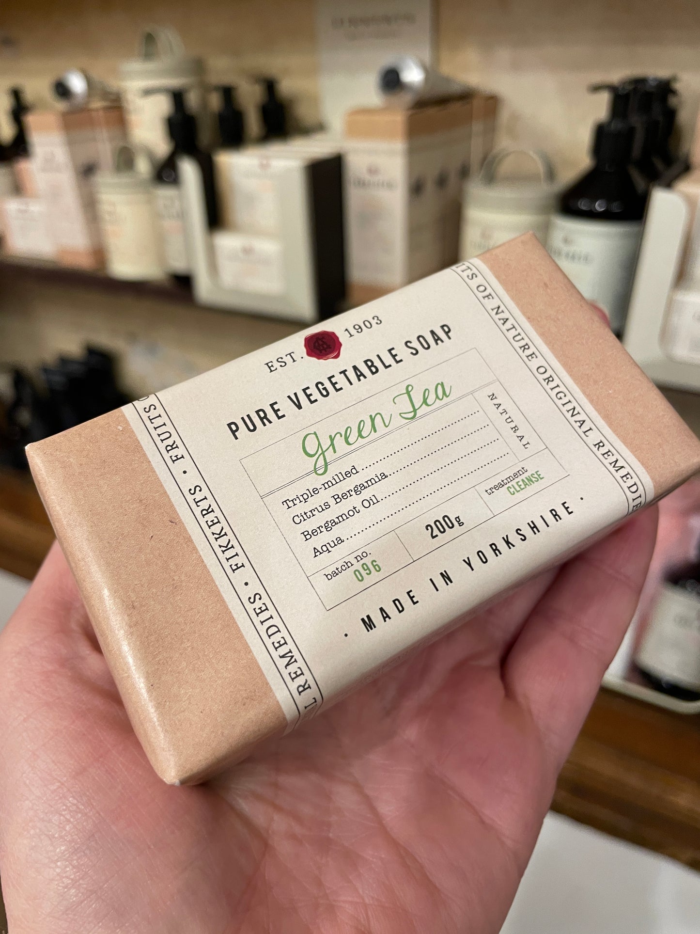 Fikkerts Green Tea Wrapped Soap