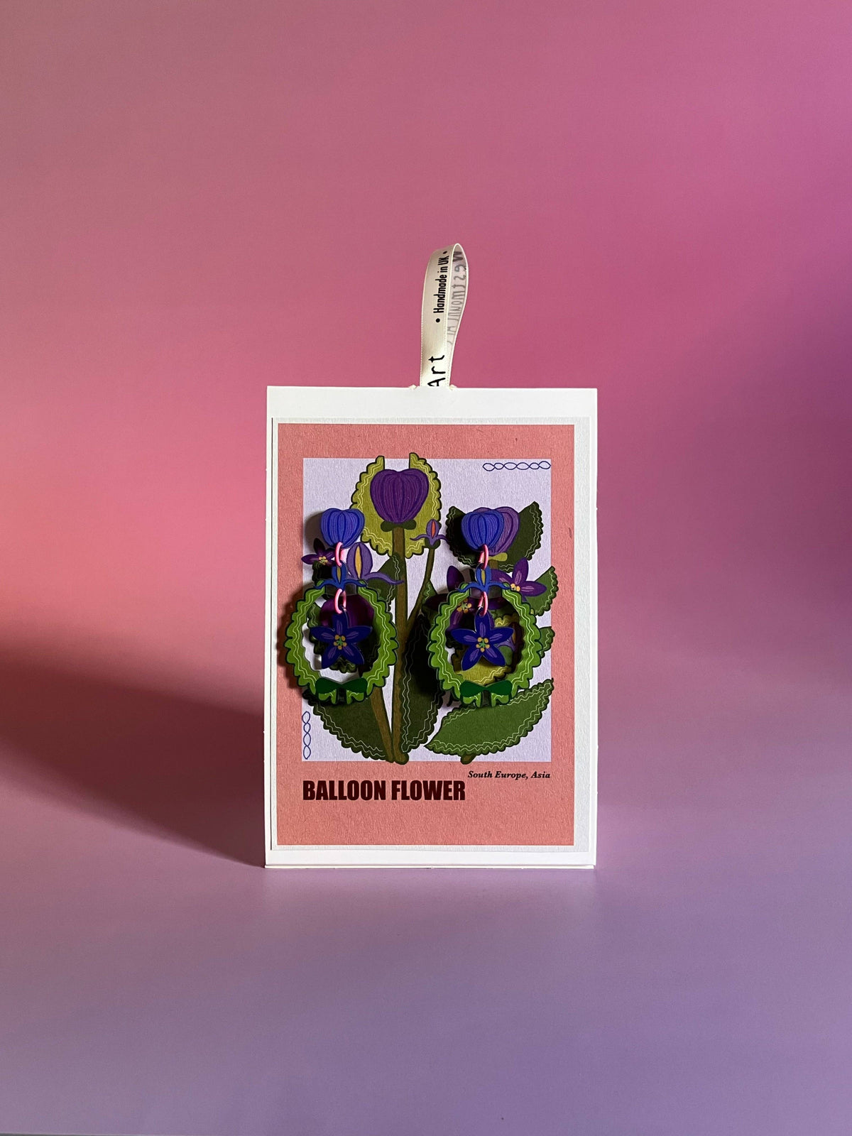 Botanical Wearable earrings: Balloon Flowers