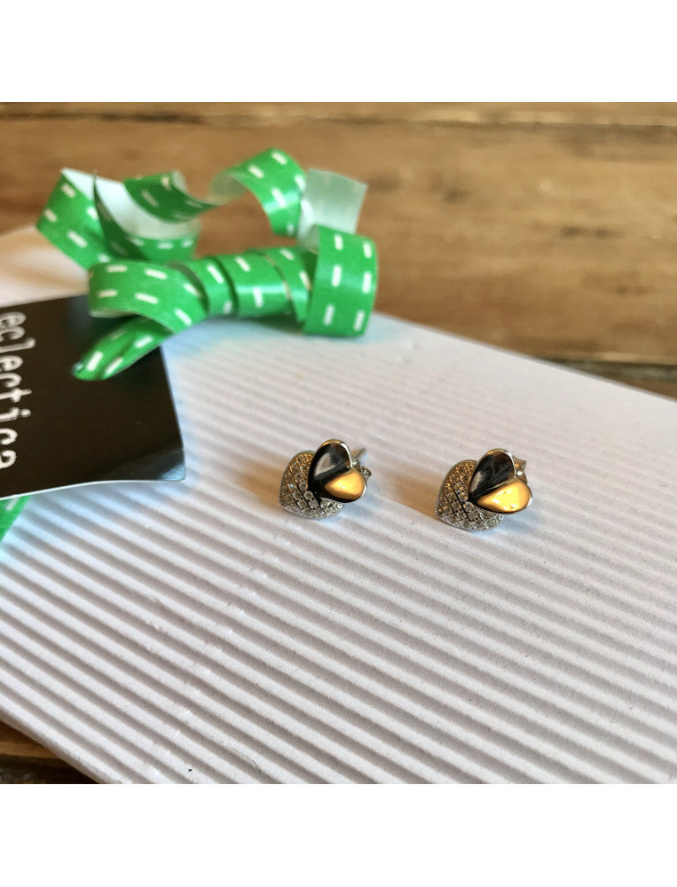Double Heart Studs