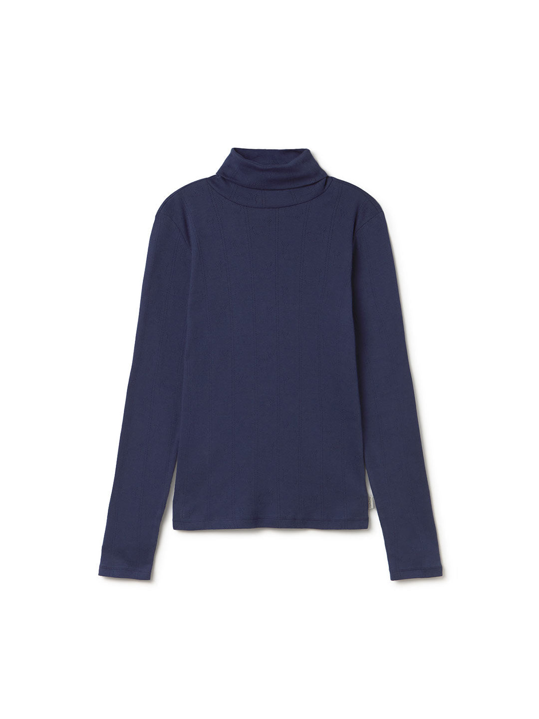 Two Thirds Grabow Navy Blue Cotton Polo Neck