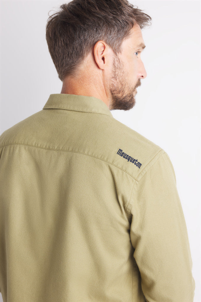 Mousqueton Moss Green Flannel Shirt