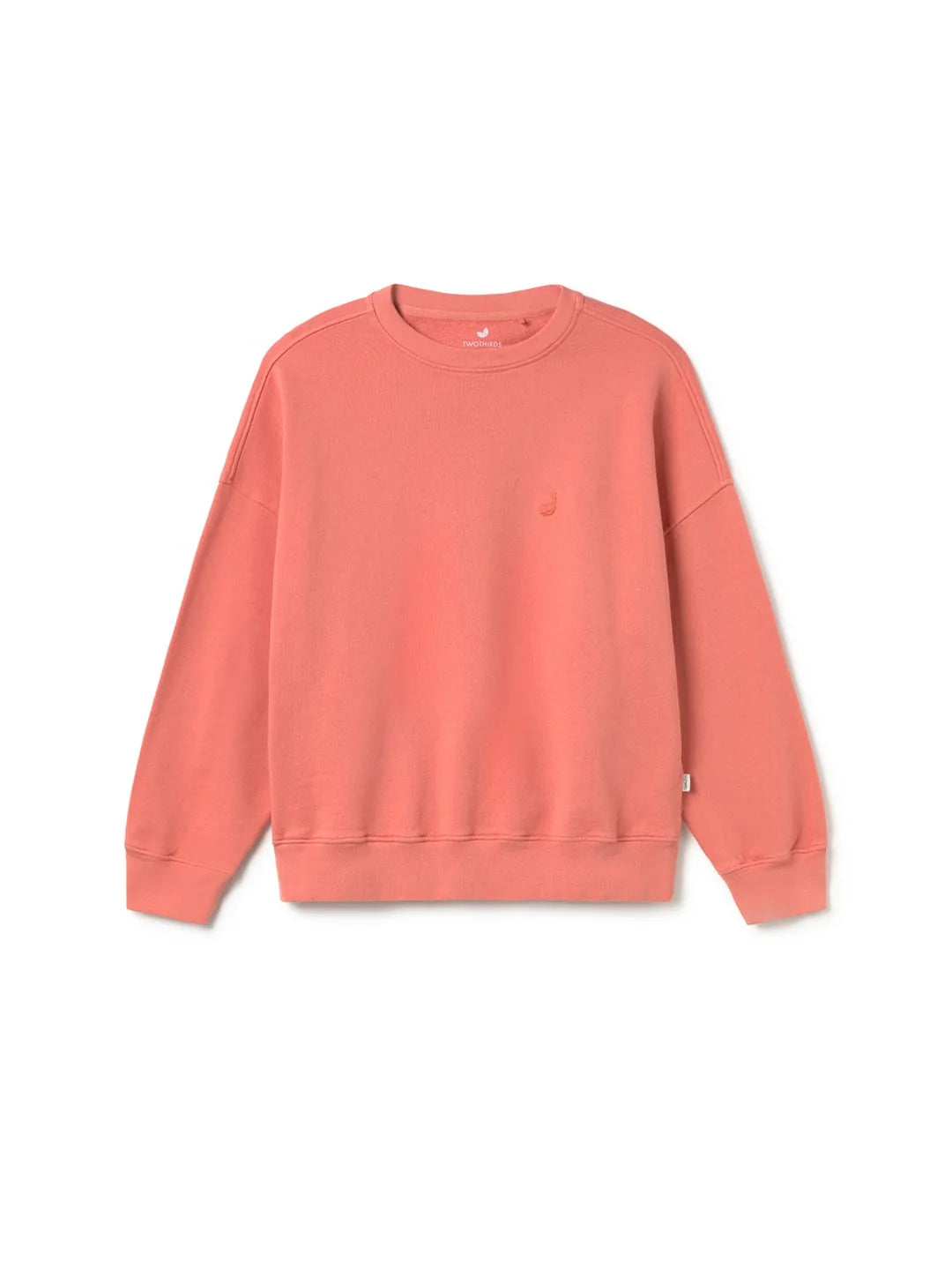 Two Thirds Niza Salmon Pink Cotton Sweatshirt