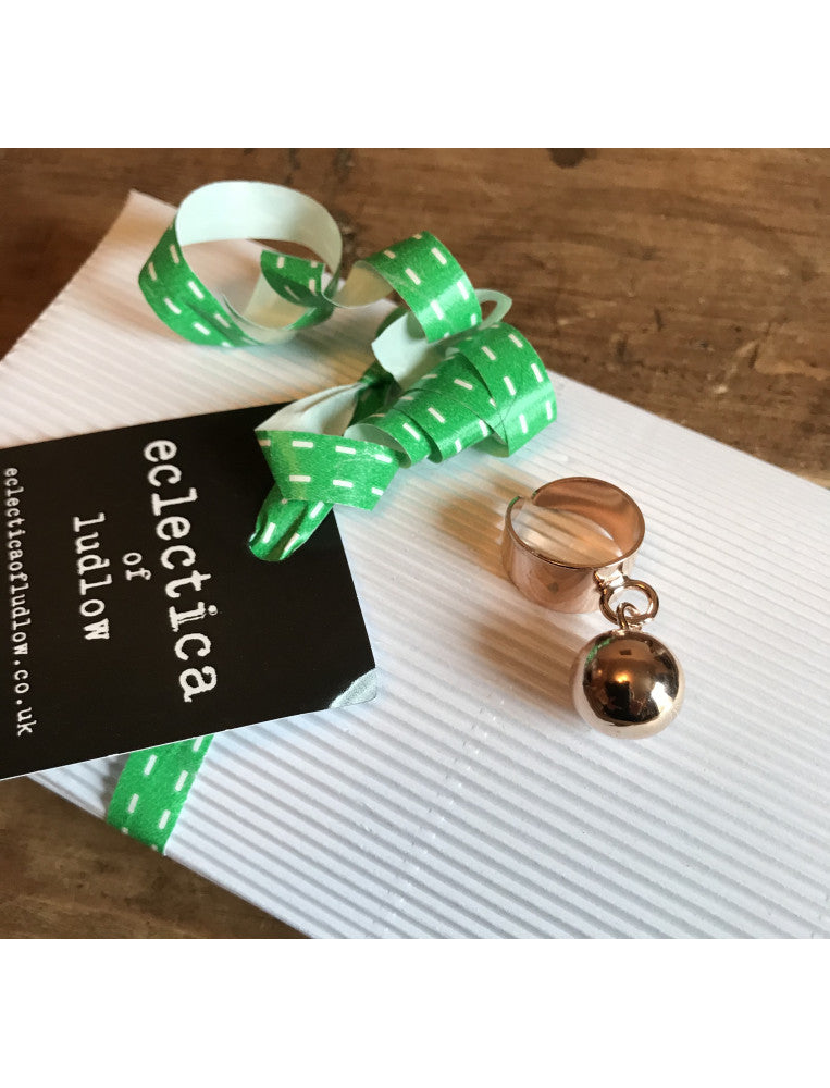 Rose Gold 'Flick-Flack' Ball Ring