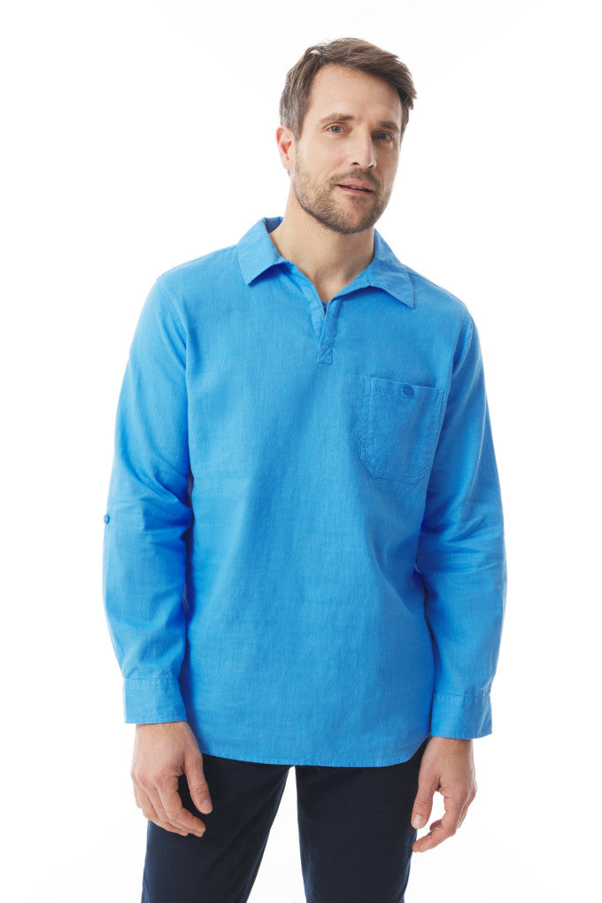 Mousqueton Yolan Sky Blue Cotton Smock Shirt