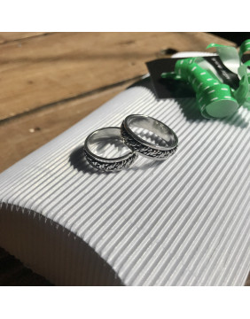 Textured Band Silver Fidget Ring