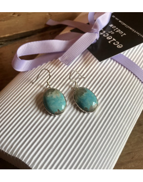 Cornish Turquoise Oval Earrings