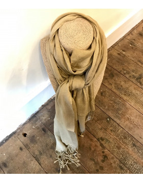 Gold Pashmina with Sparkly Trim