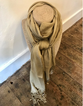 Gold Pashmina with Sparkly Trim