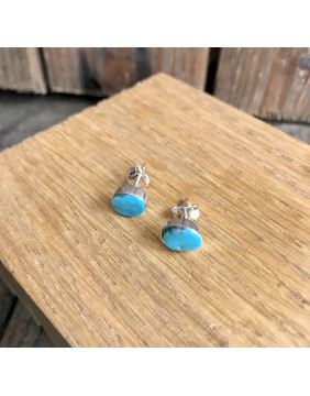 Oval Turquoise Studs