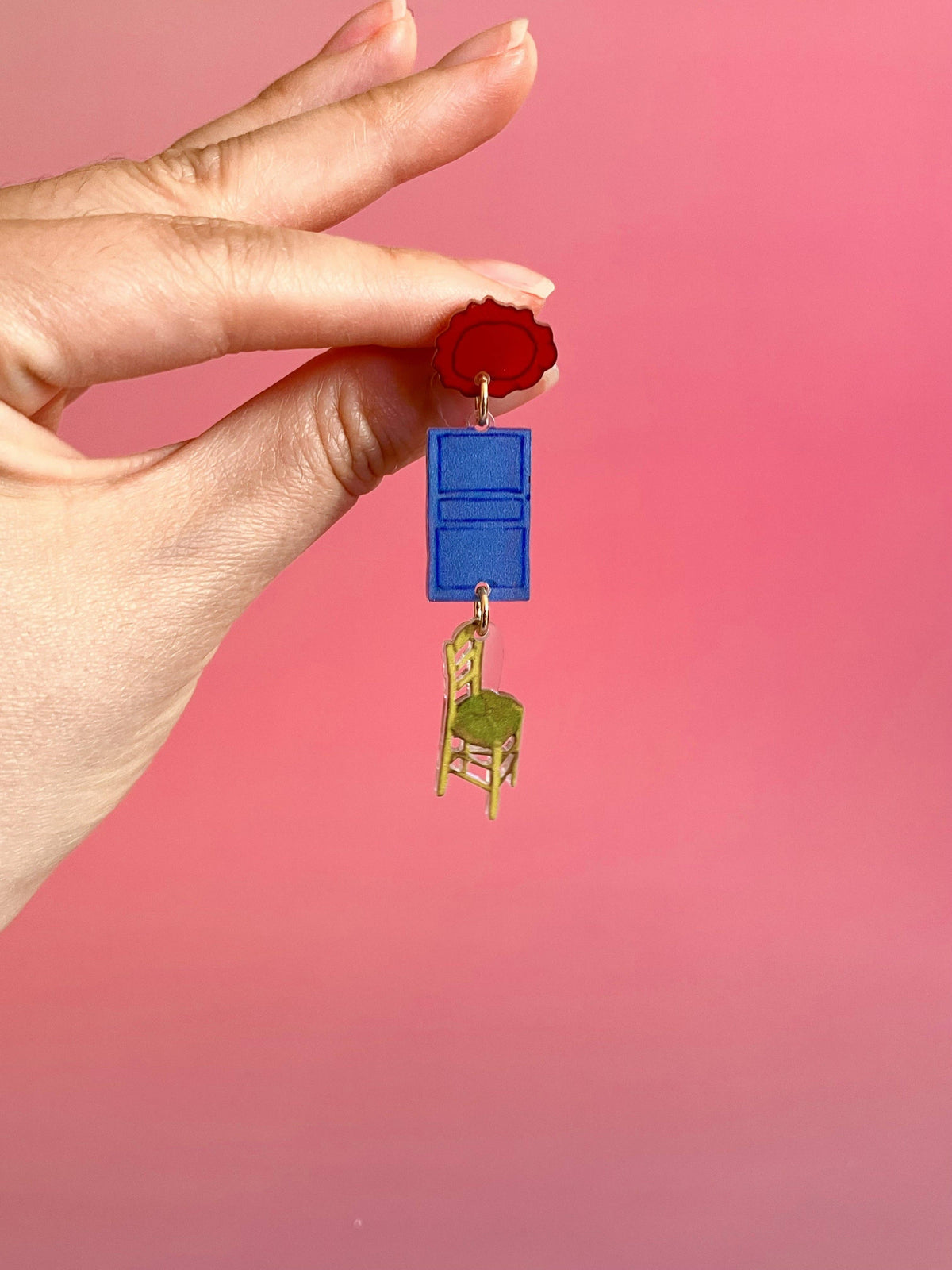 Wearable Masterpiece Earrings: Vincent Van Gogh, The Bedroom