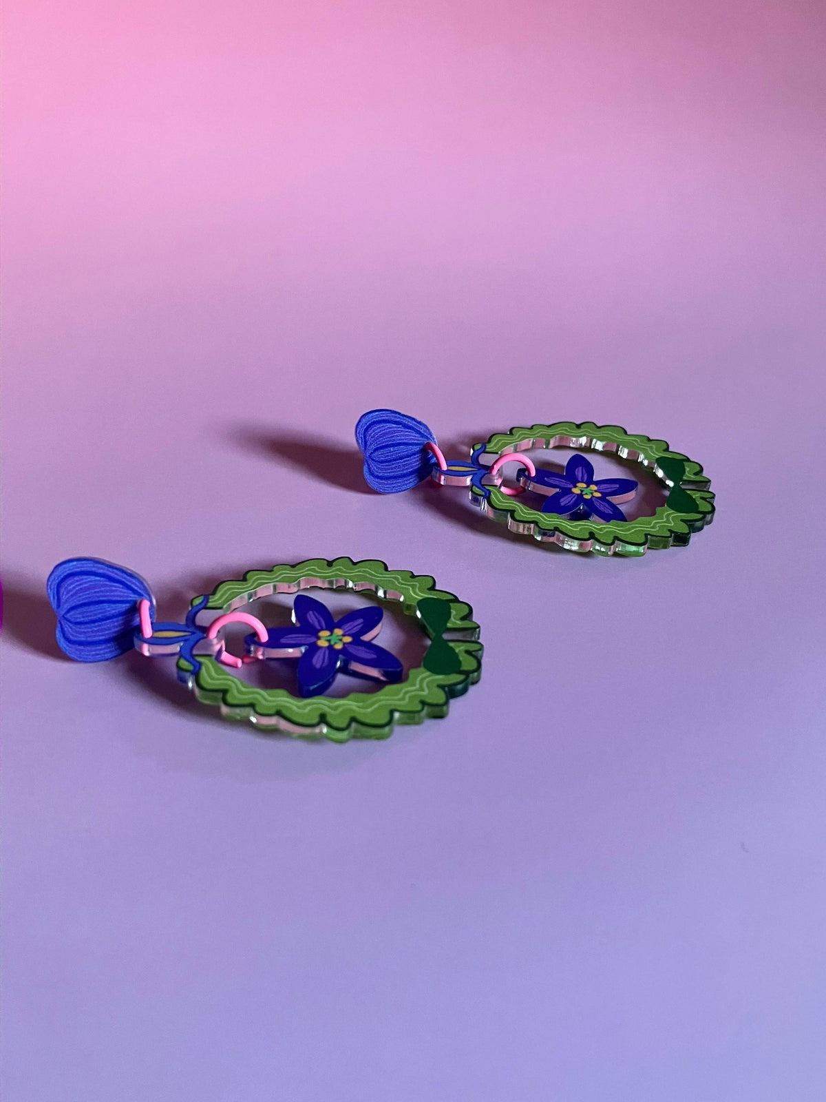 Botanical Wearable earrings: Balloon Flowers