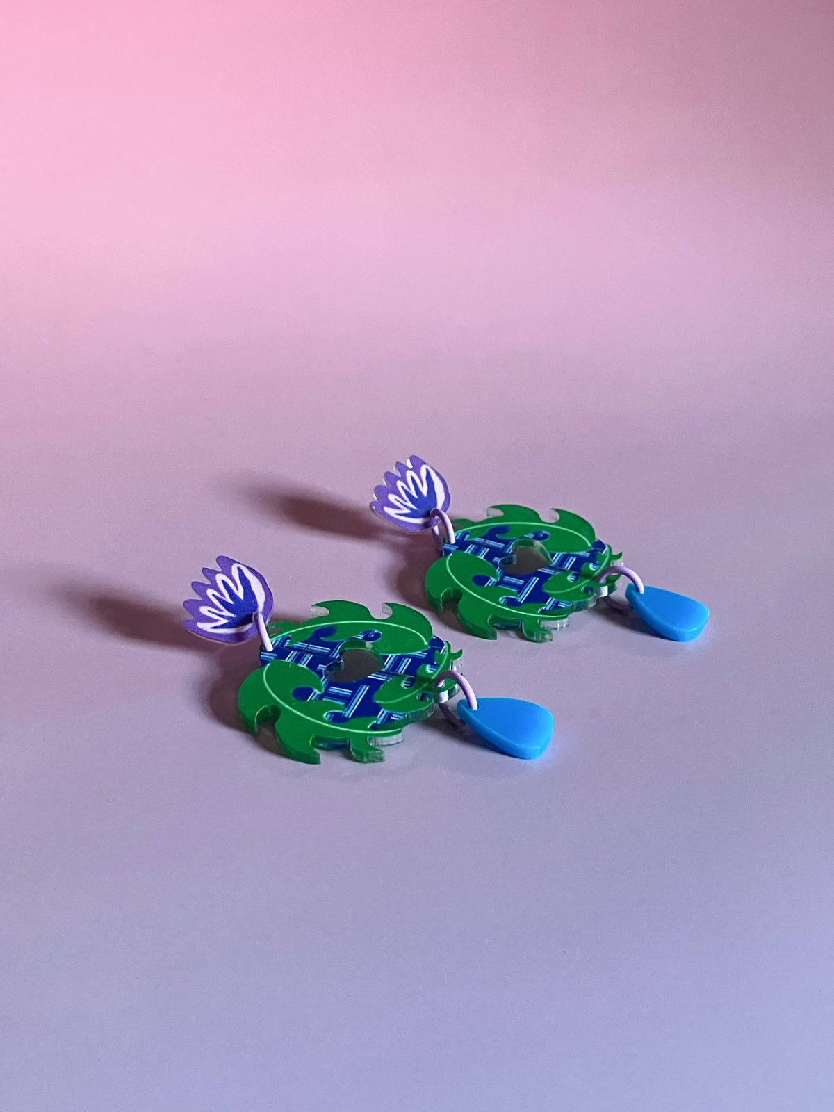 Botanical wearables Earrings: Scottish Thistle