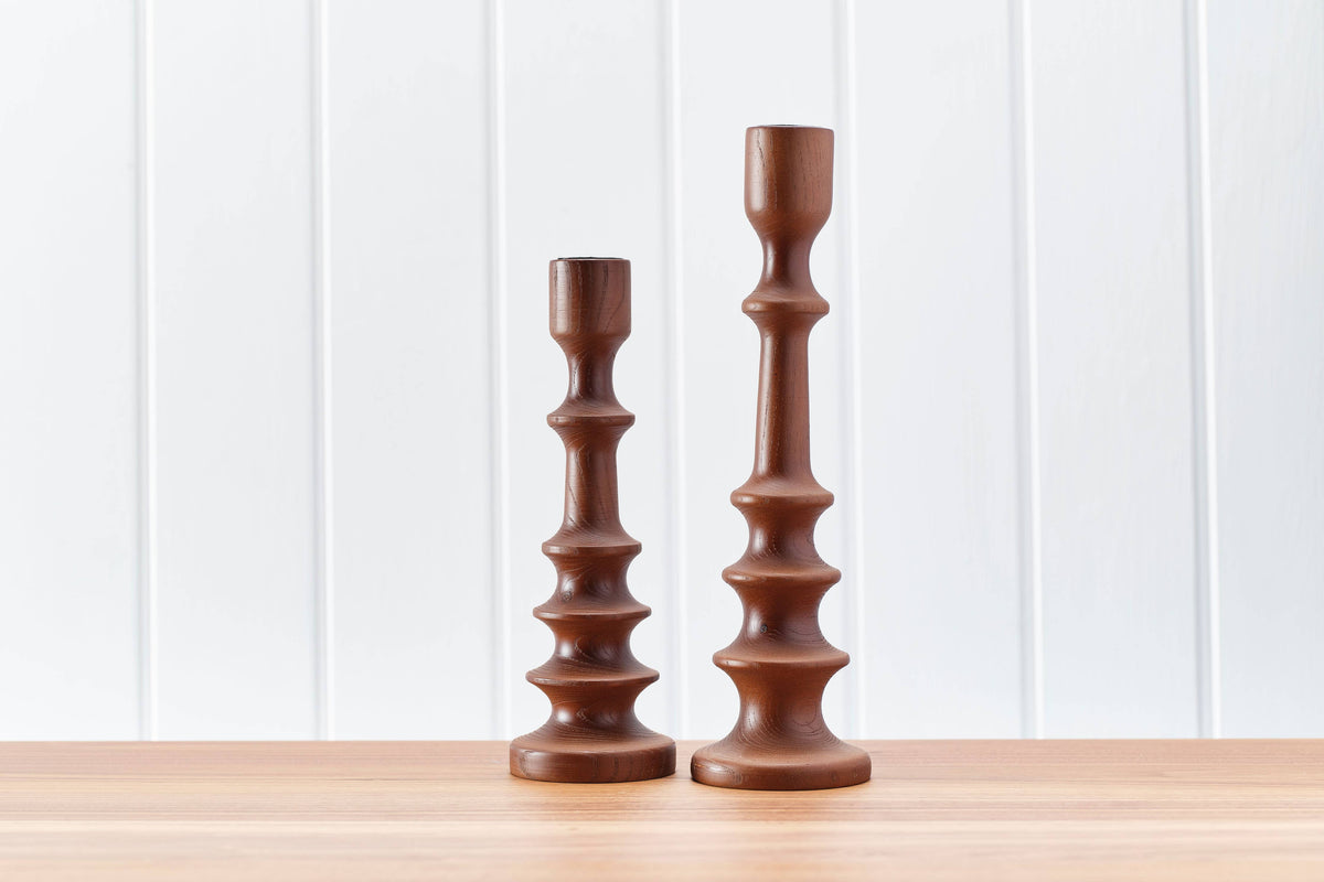 Large Wooden Candle Holder