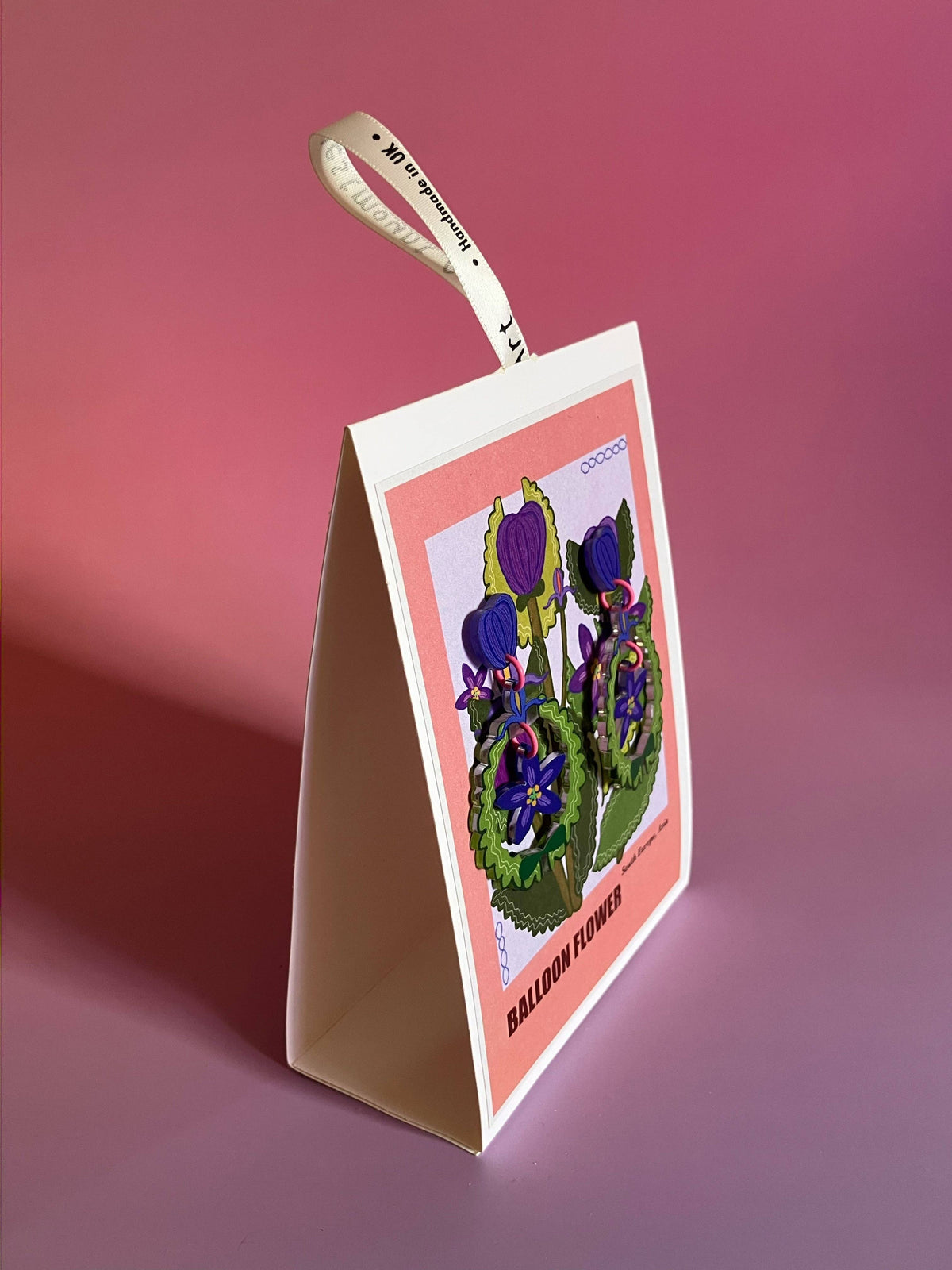 Botanical Wearable earrings: Balloon Flowers
