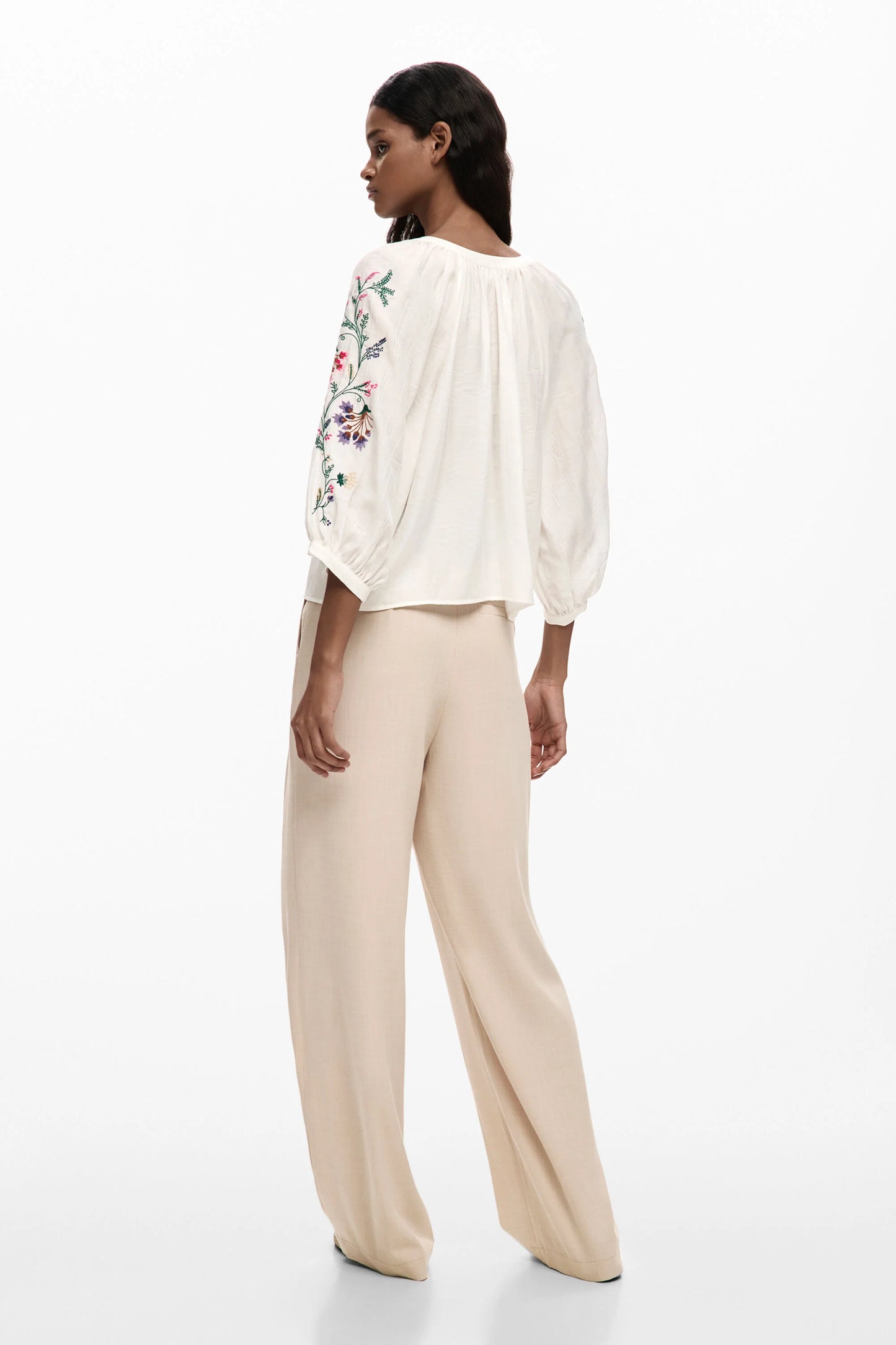 Desigual Floral Embroidered Blouse