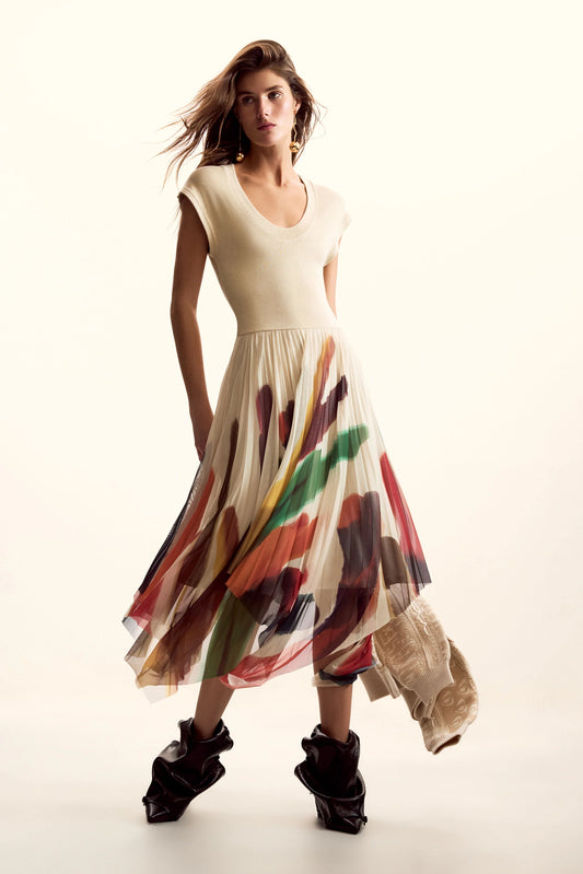 Desigual X Lacroix Handkerchief  Hem Dress