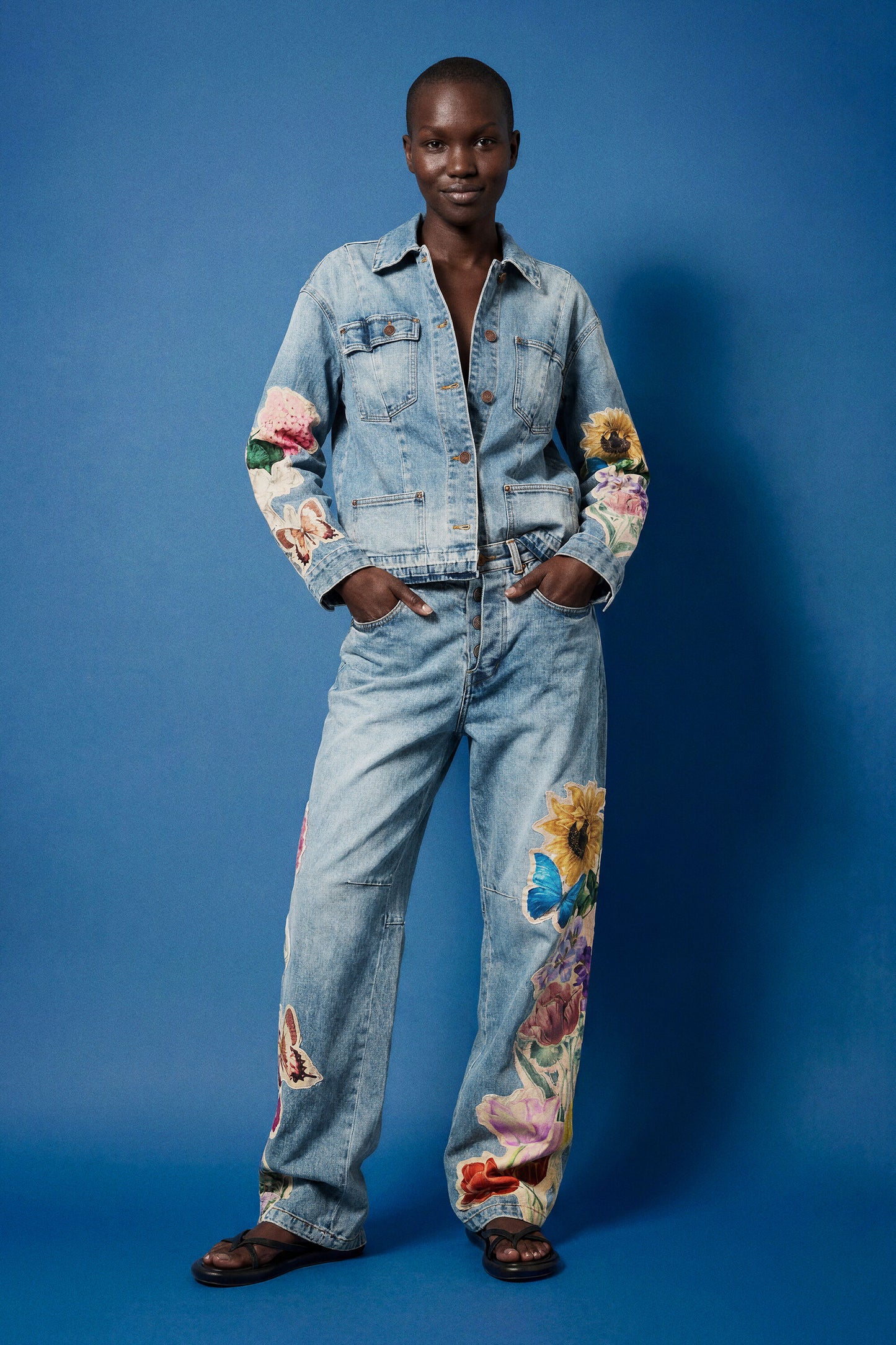 Desigual Floral Denim Jeans