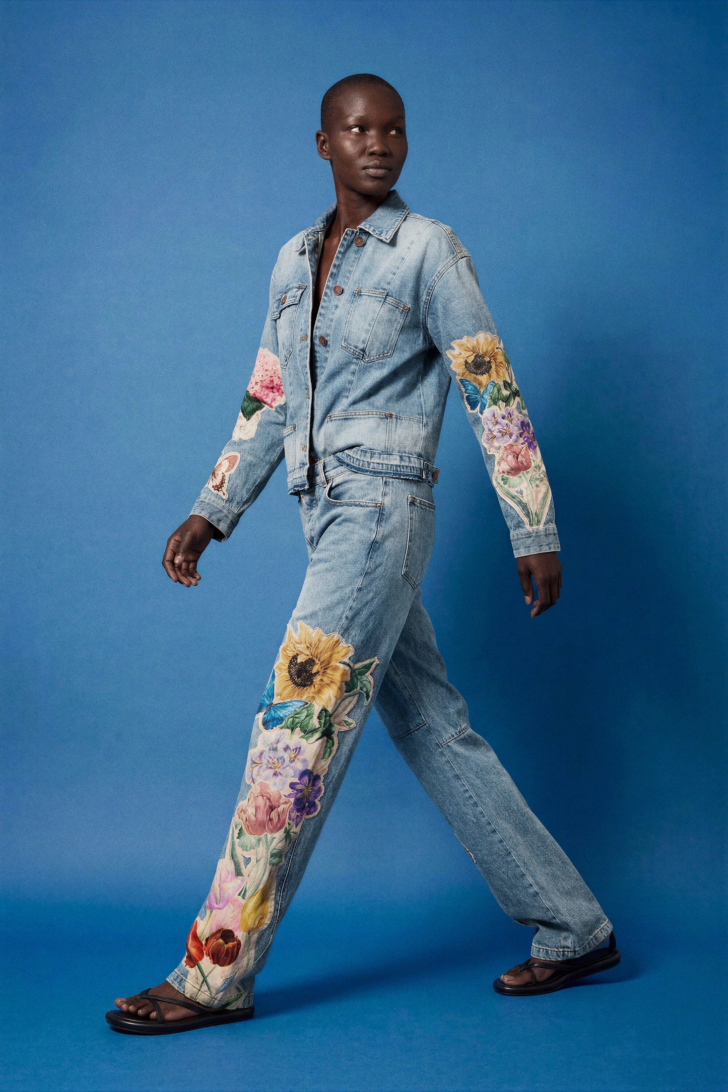 Desigual Floral Denim Jeans