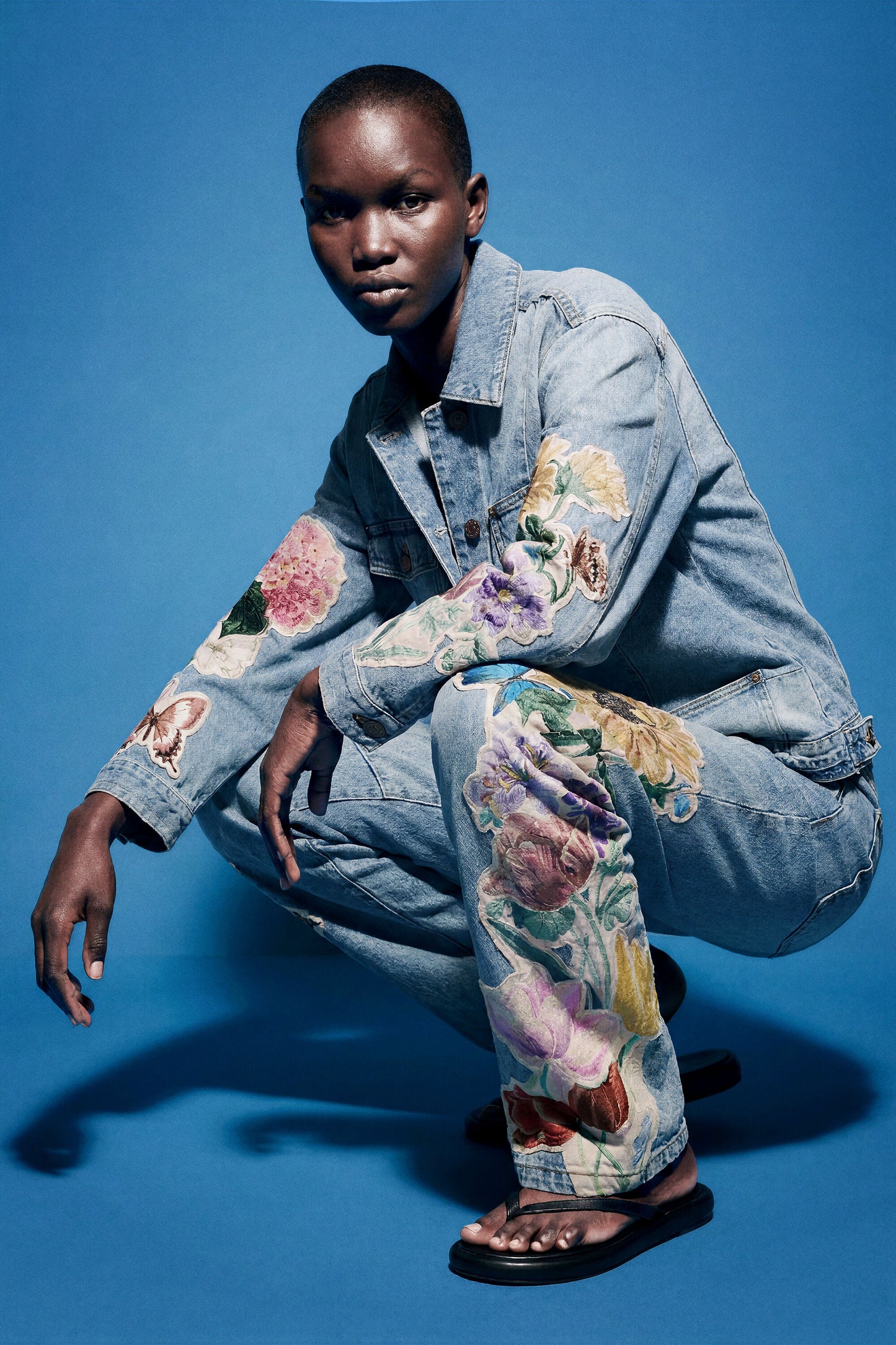 Desigual Floral Denim Jeans