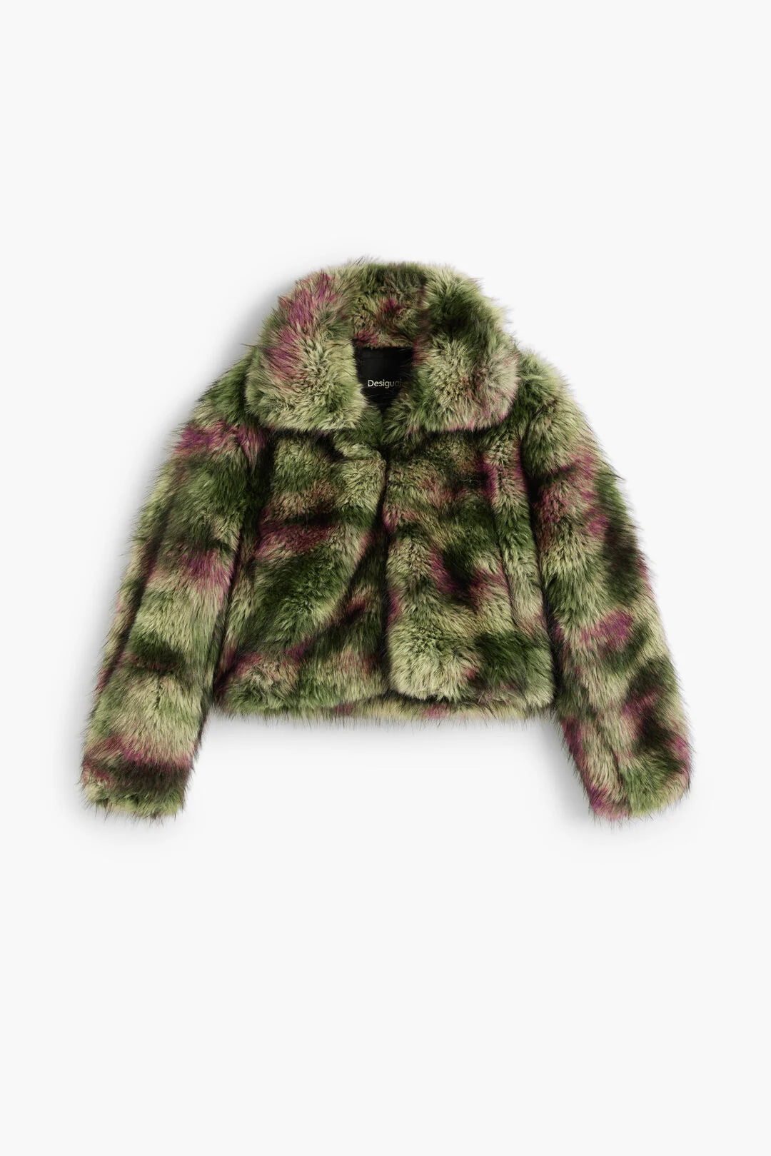 Desigual X Lacroix Green Faux Fur Jacket