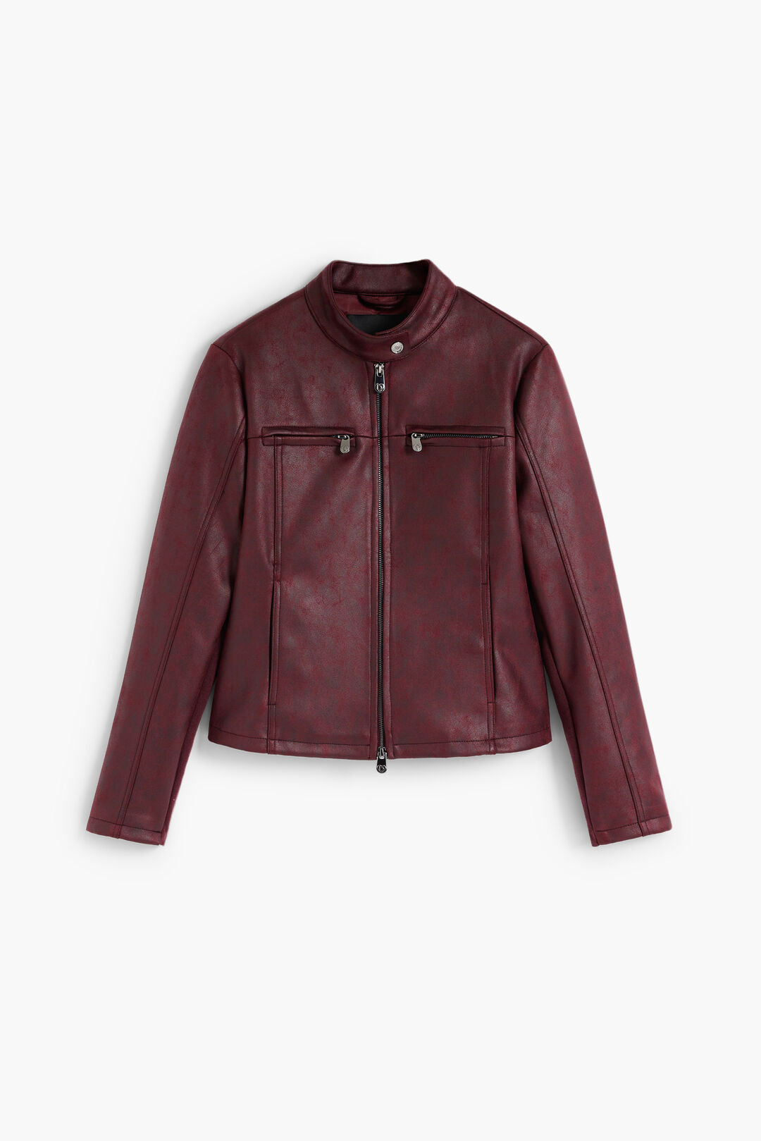 Desigual Burgundy Biker Jacket