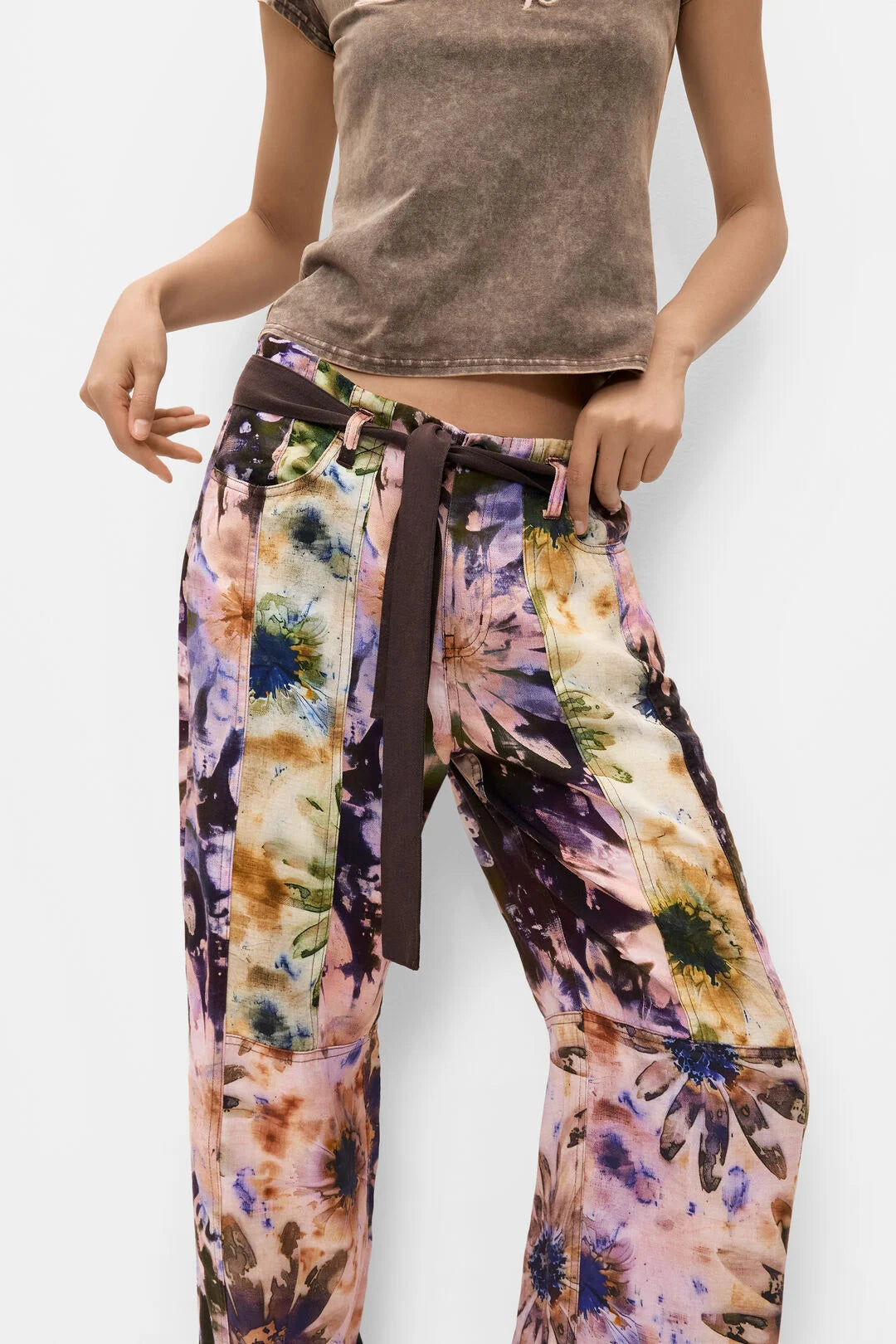 Desigual Floral Tie-Dye printed Trousers