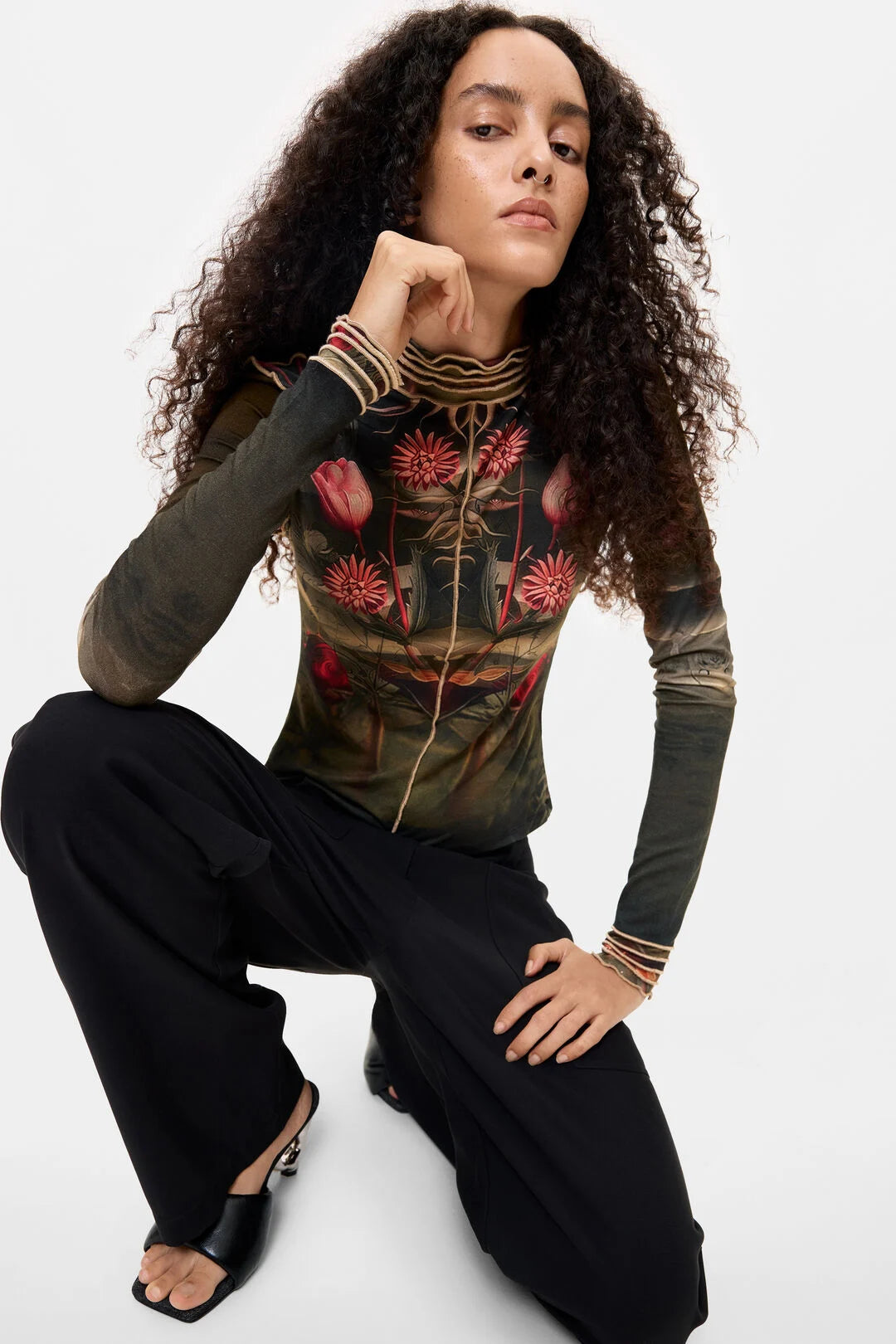 Desigual Graphic Floral T'Shirt