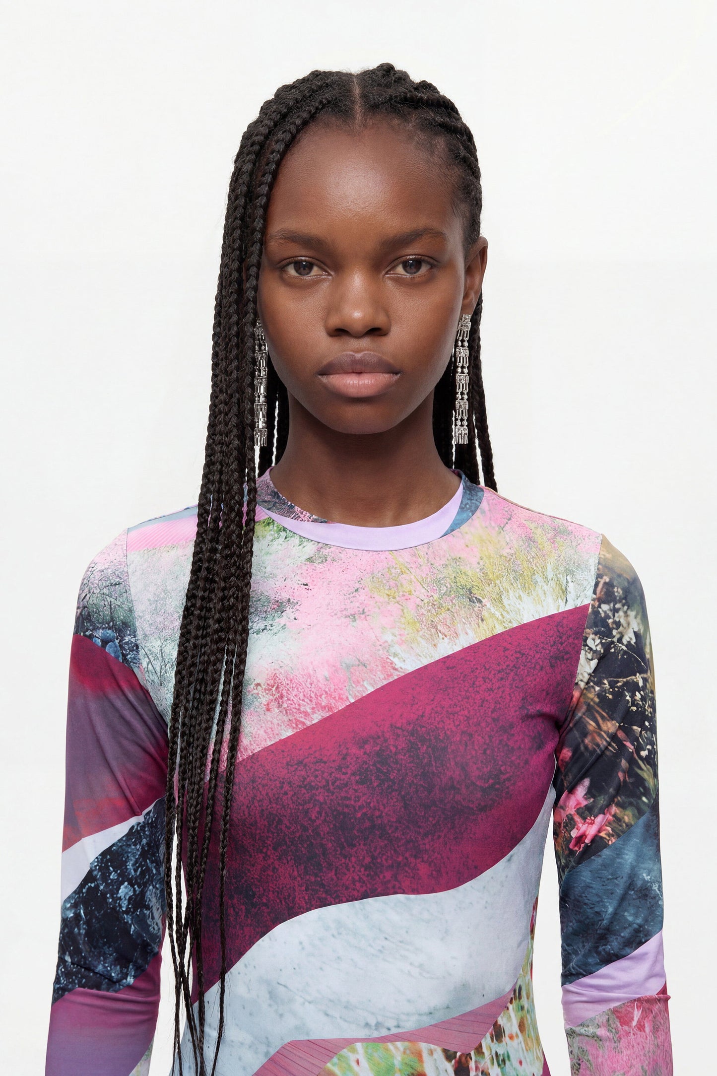 Desigual Long Sleeved Tutti Fruiti Print Dress