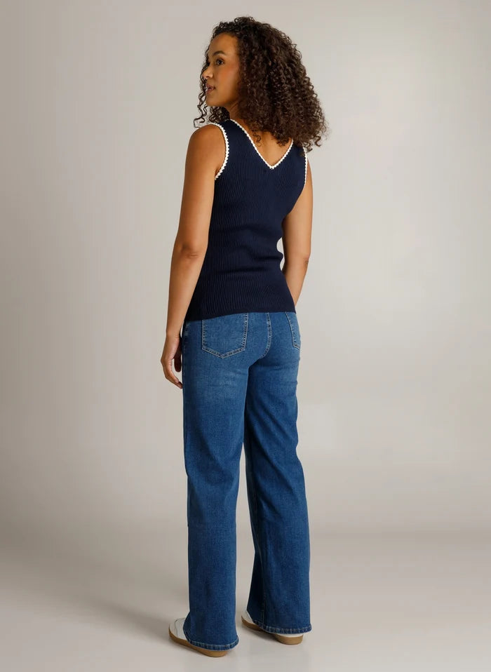 Ivy Beau Herena Navy Knit Vest