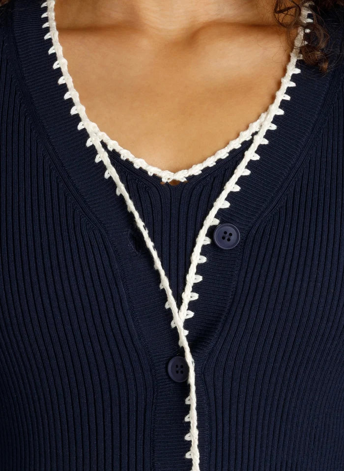 Ivy Beau Hayley Navy Cardigan