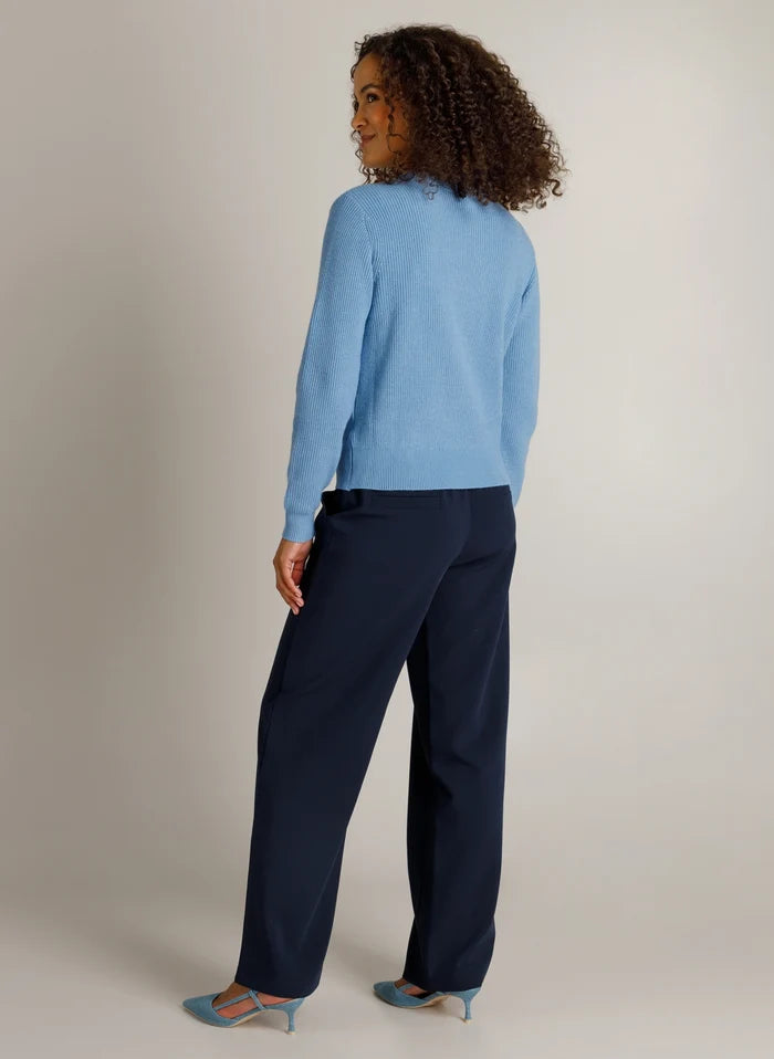 Ivy Beau Hester Asymmetric Sky Blue Cardigan