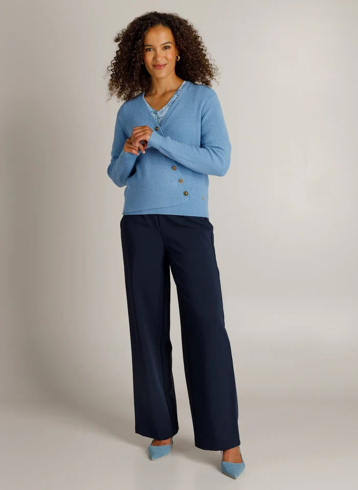 Ivy Beau Hester Asymmetric Sky Blue Cardigan