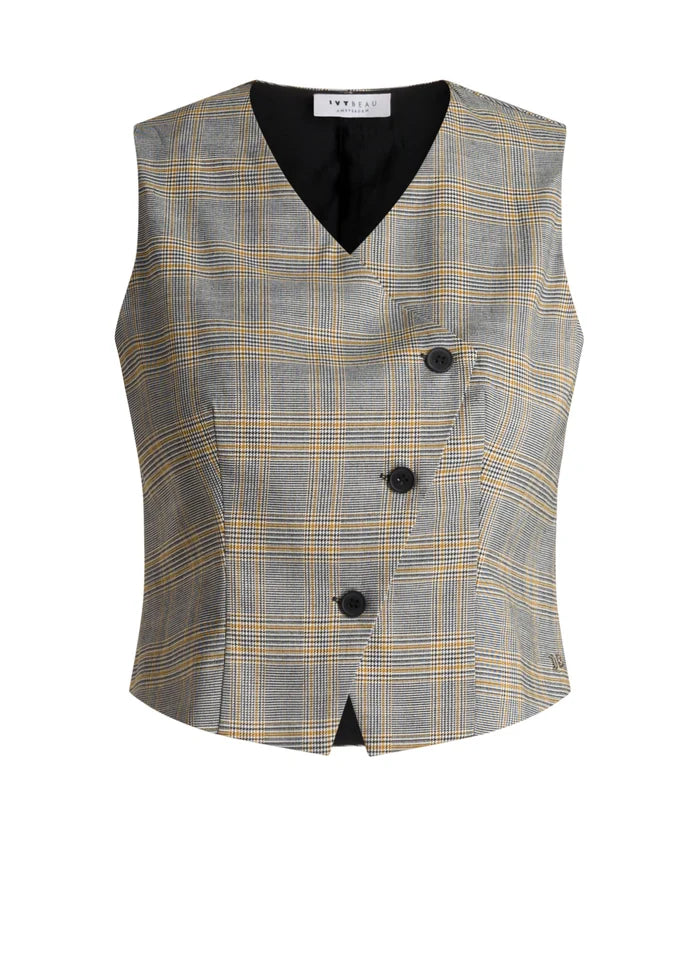 Ivy Beau Hetty Plaid Waistcoat