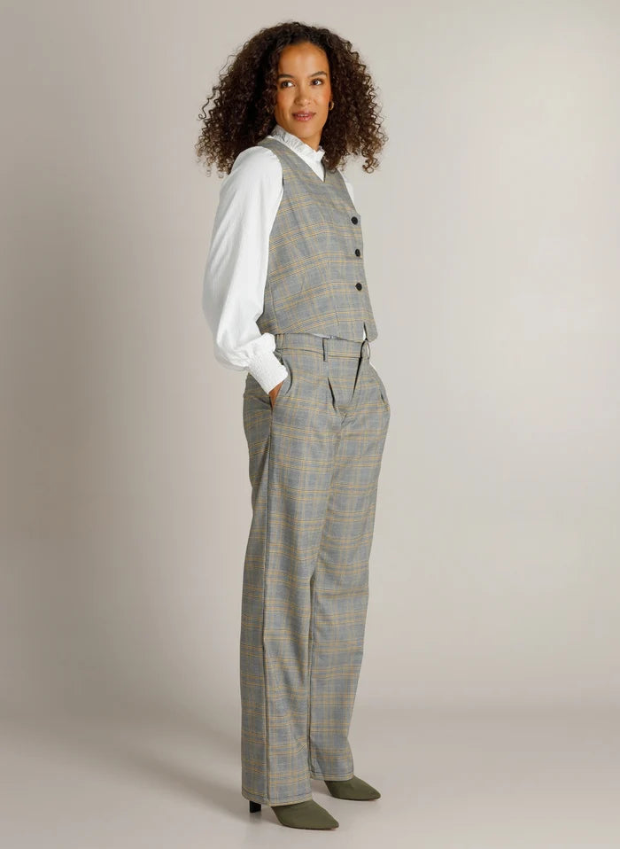 Ivy Beau Hetty Plaid Waistcoat