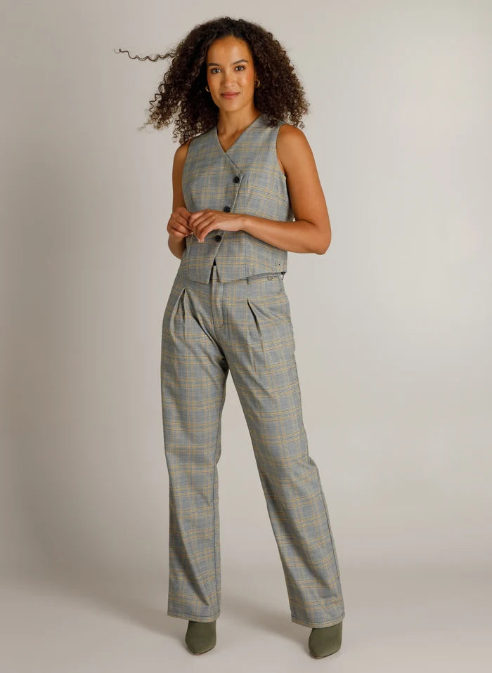 Ivy Beau Hetty Plaid Waistcoat