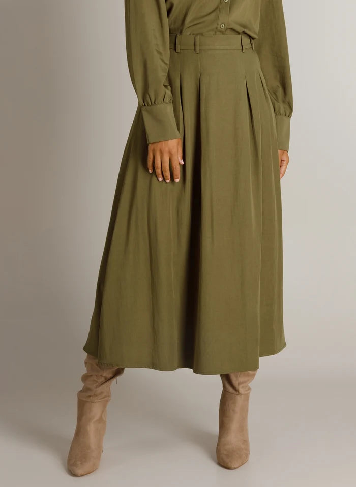 Ivy Beau Harleen Green Midi Skirt