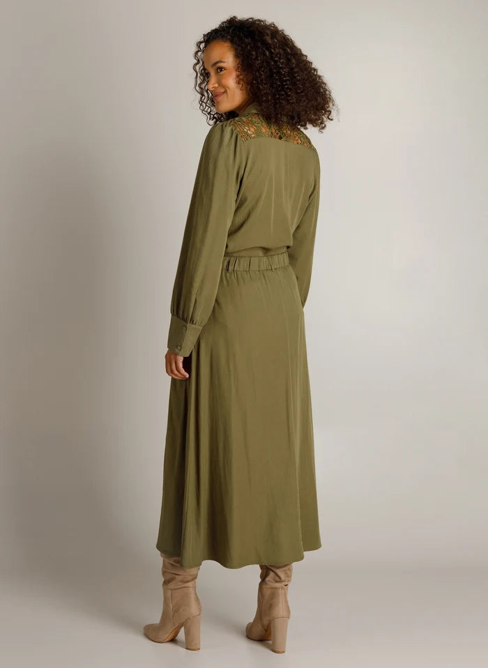Ivy Beau Harleen Green Midi Skirt