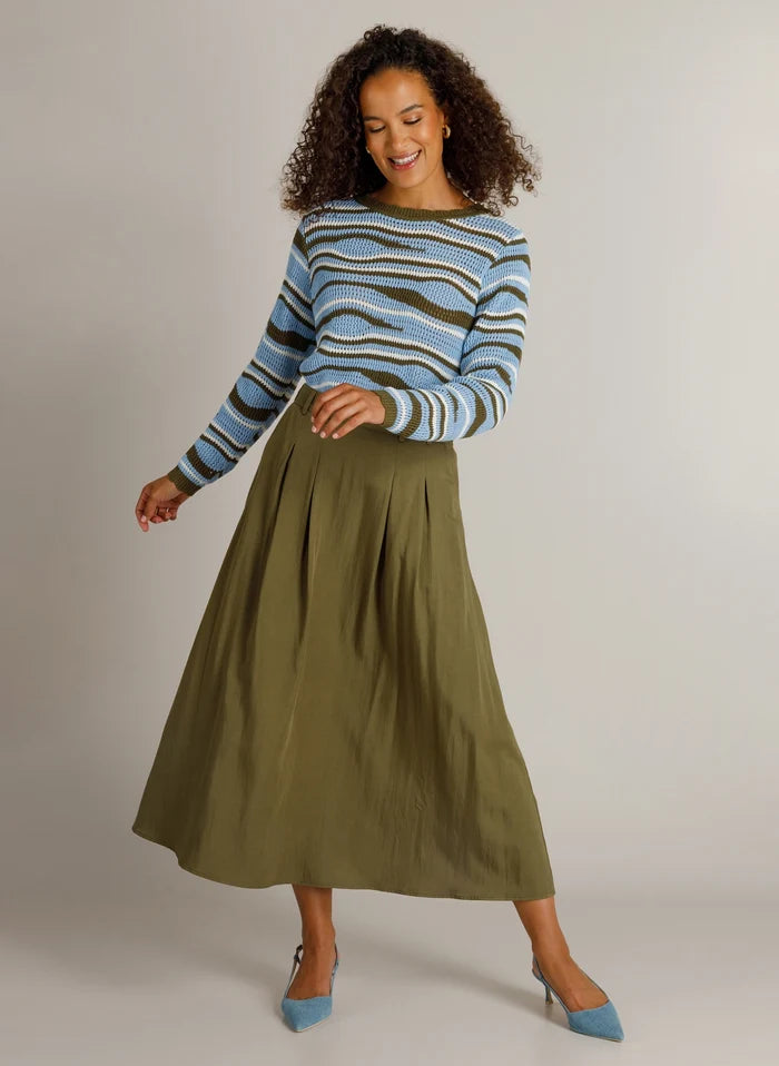 Ivy Beau Harleen Green Midi Skirt