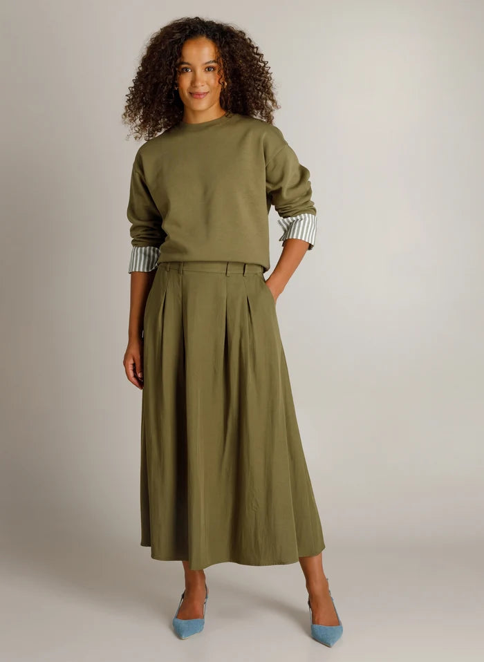 Ivy Beau Harleen Green Midi Skirt