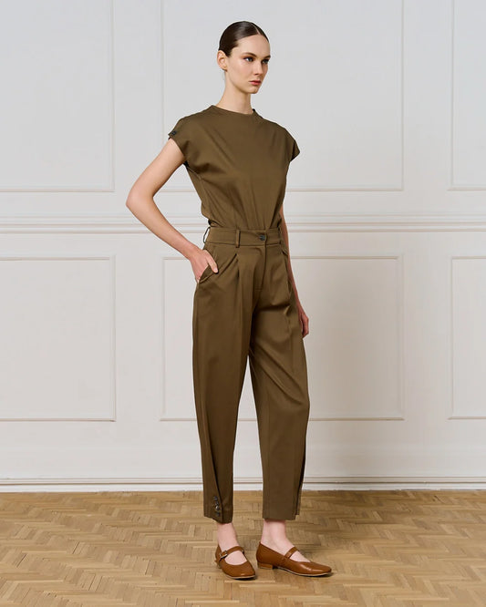 Access Olive Green Tailored Trousers