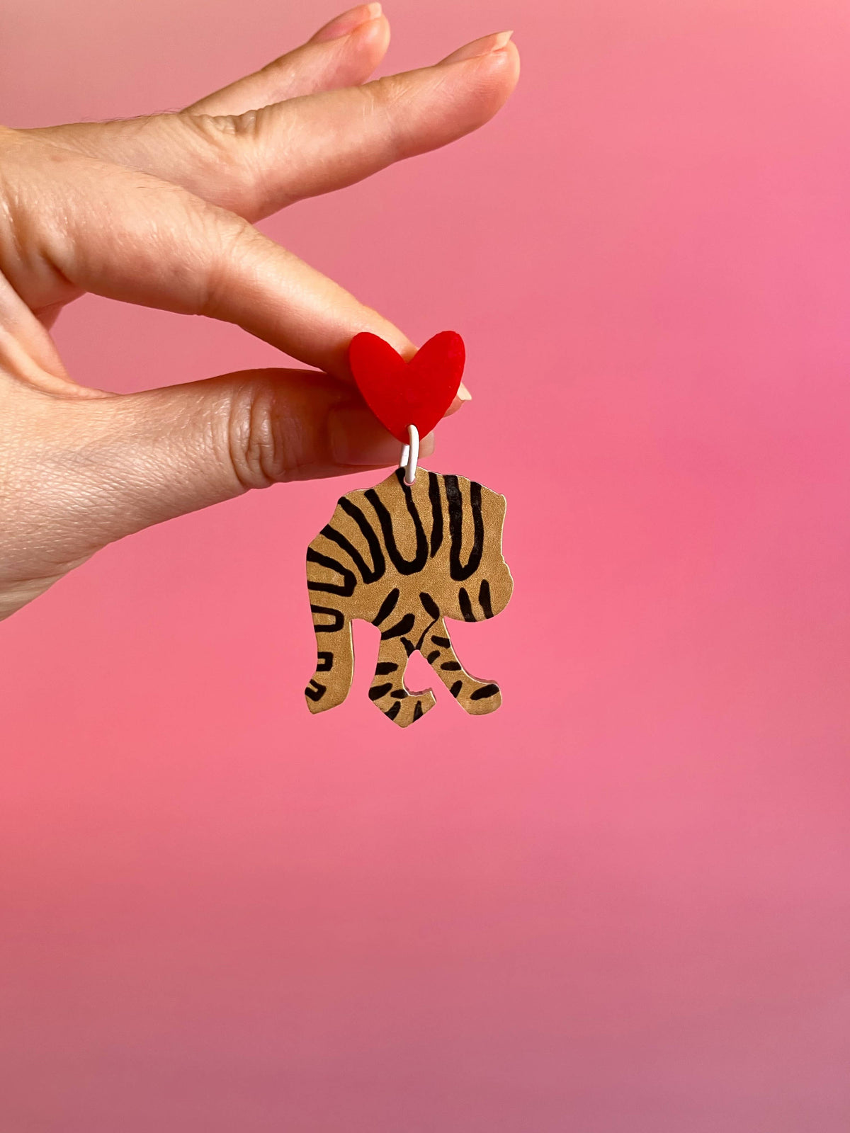 Half and Half Tiger Earrings