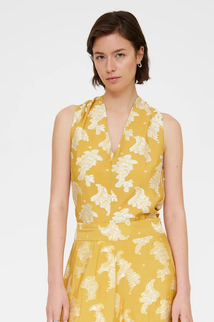 Compania Fantastică Jacquard Yellow Top