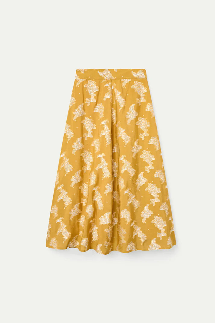 Compania Fantastică Mustard Jacquard Skirt