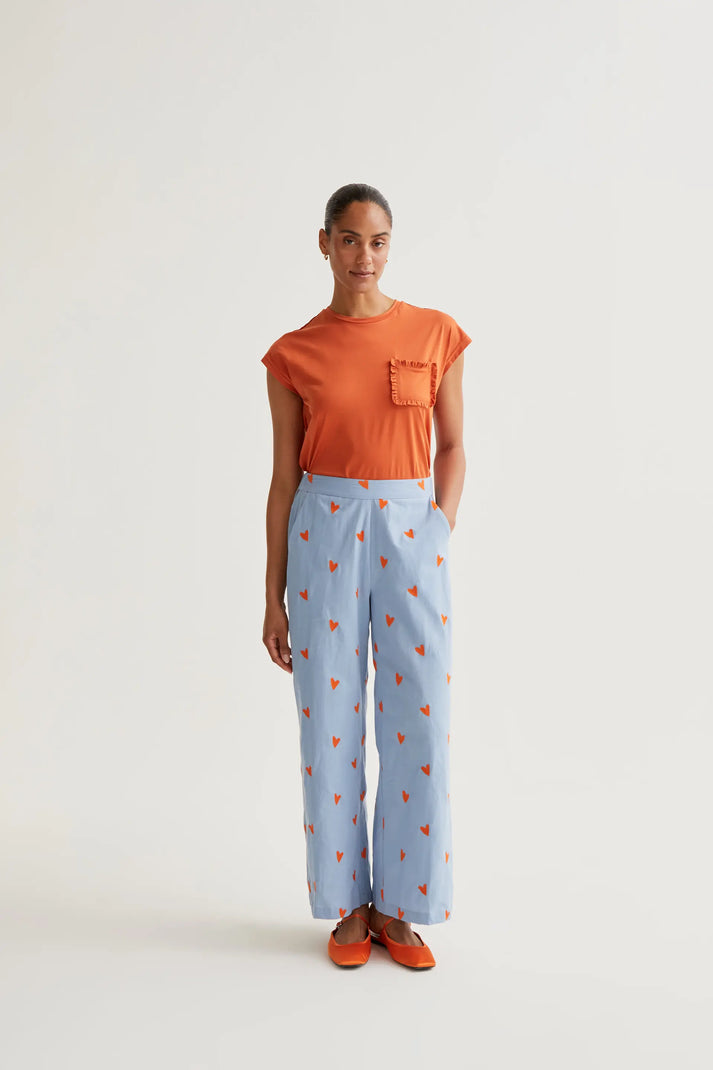 Compania Fantastică Heart Embroidered Trouser